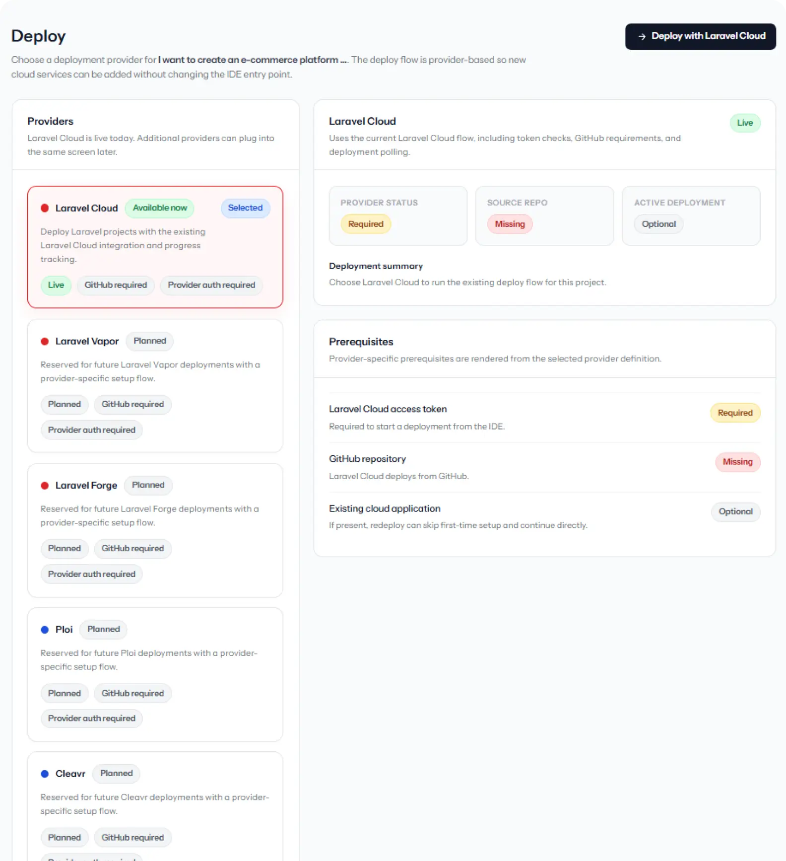 Deploy with one click